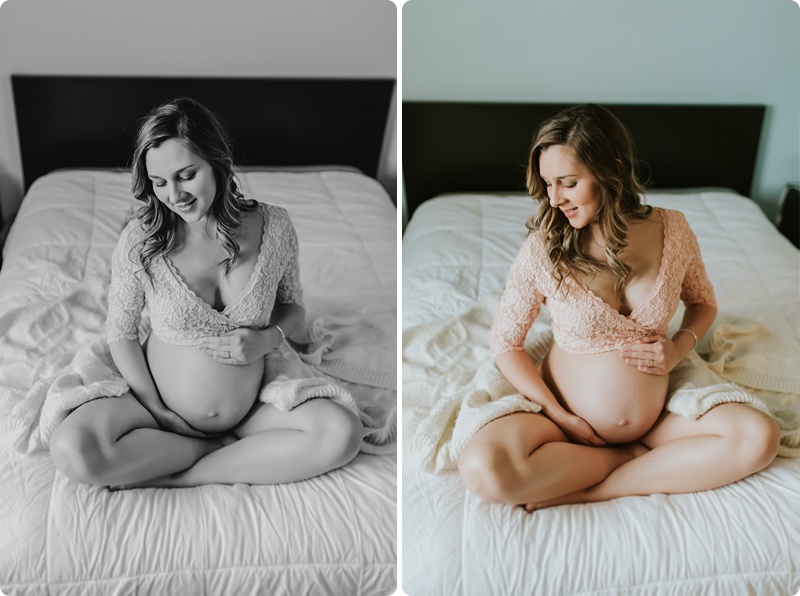 in-home lifestyle, moody session, intimate, Moody Maternity Session, Maternity session, maternity boudoir