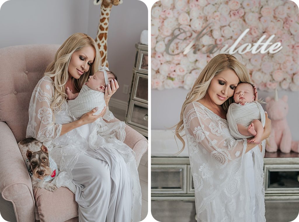 lifestyle newborn session in nursery with Beka Price Photography
