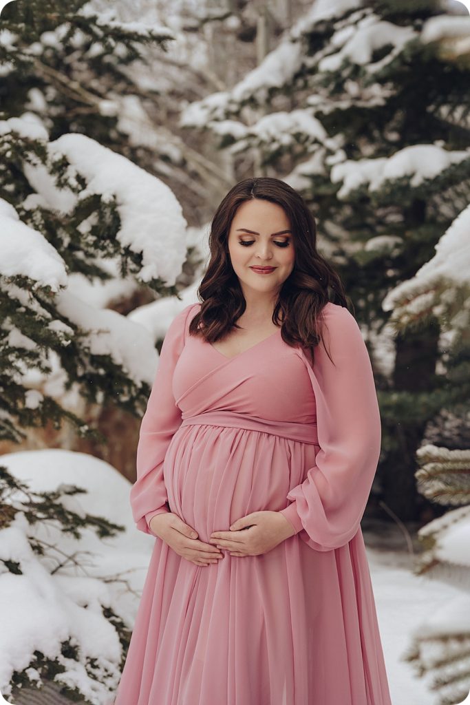 Alicia’s Snowy Mountain Maternity Portraits {Beka Price Photography | Utah Maternity Photographer}