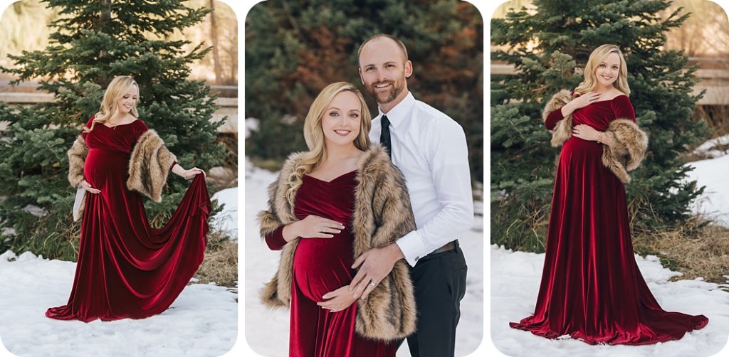 Utah maternity session in the snow with Beka Price Photography