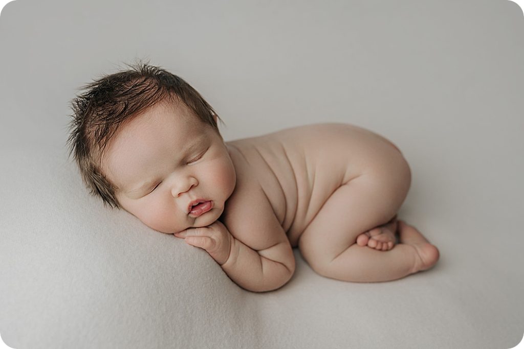 baby rolls photographed during classic newborn session