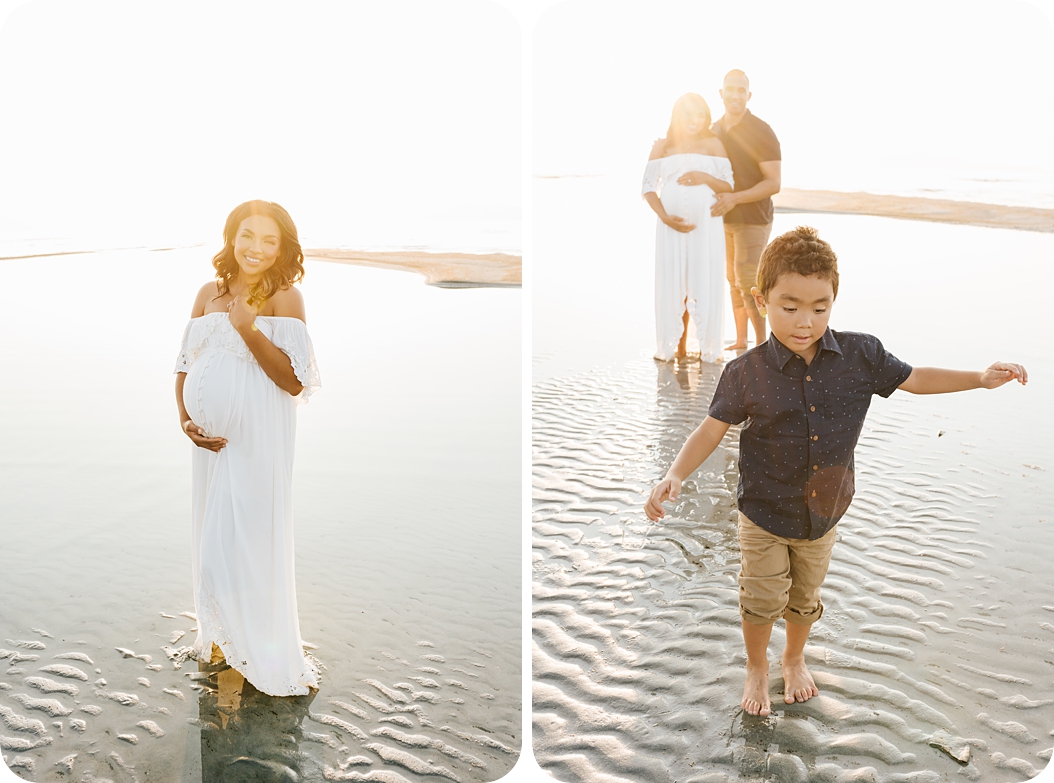 boho maternity session in Utah lake with Beka Price Photography