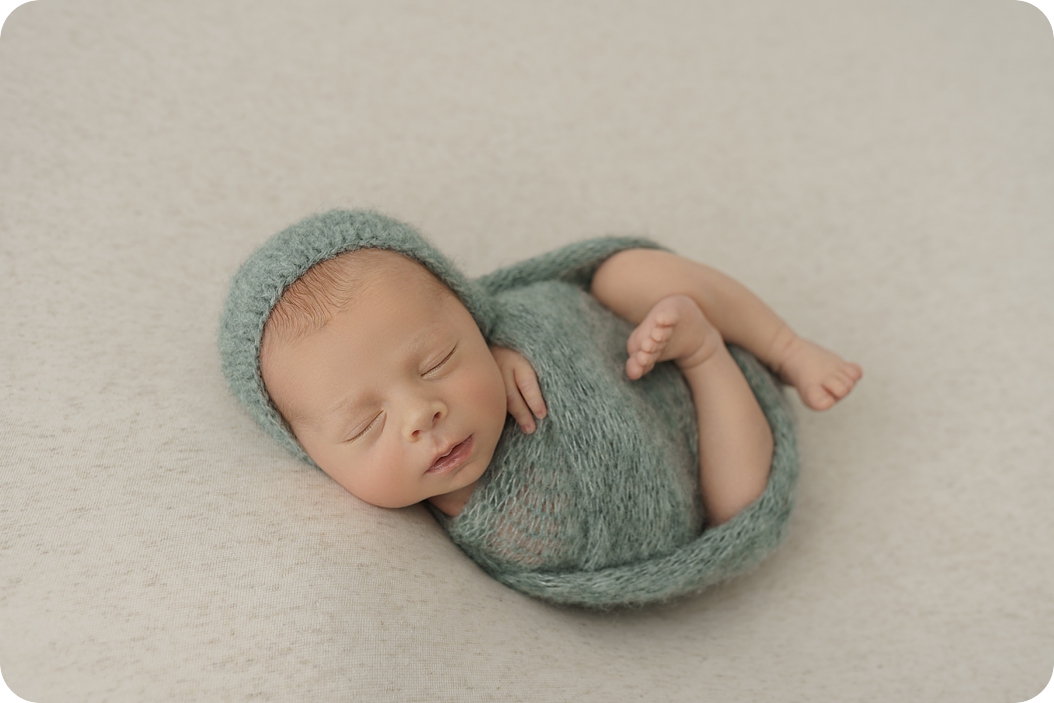 cream & sage newborn portraits in Utah with Beka Price Photography