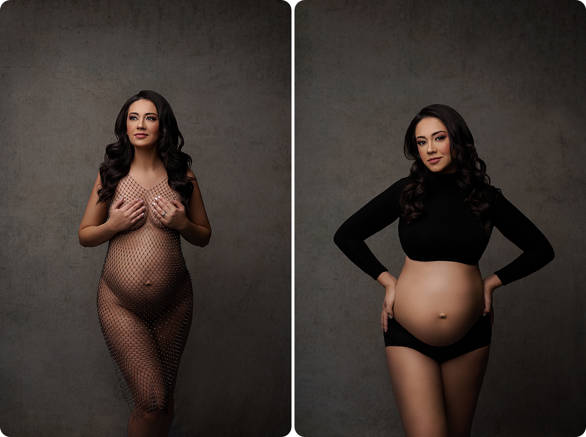 powerful studio maternity portraits in Utah with Beka Price Photography