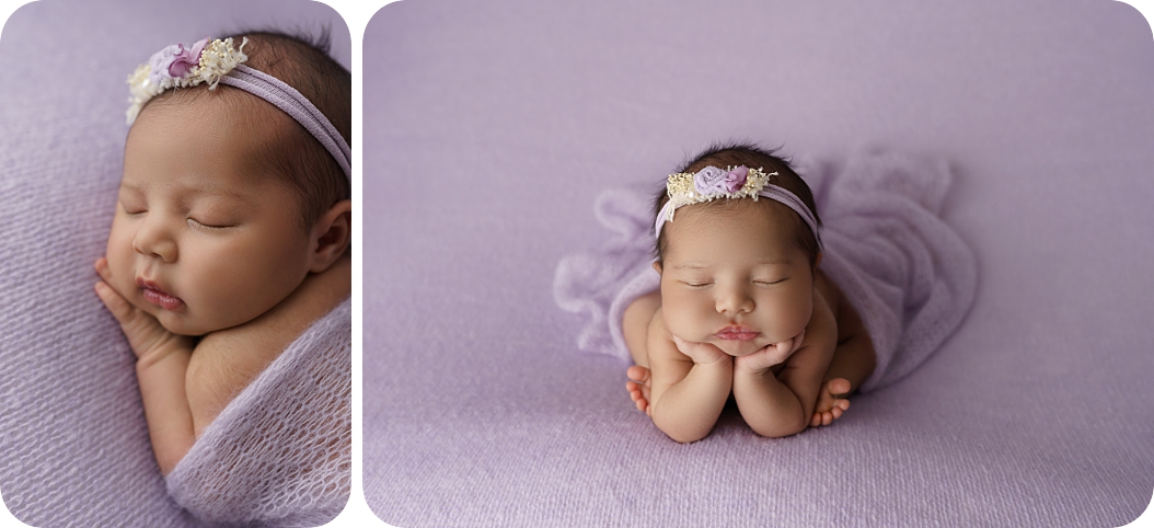 baby girl sleeps during UT newborn session