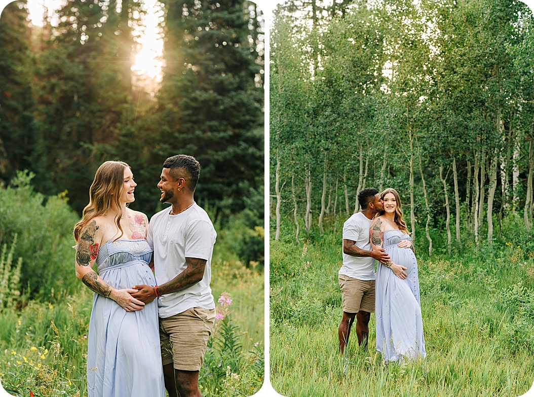 sunrise maternity session in the woods with Beka Price Photography 